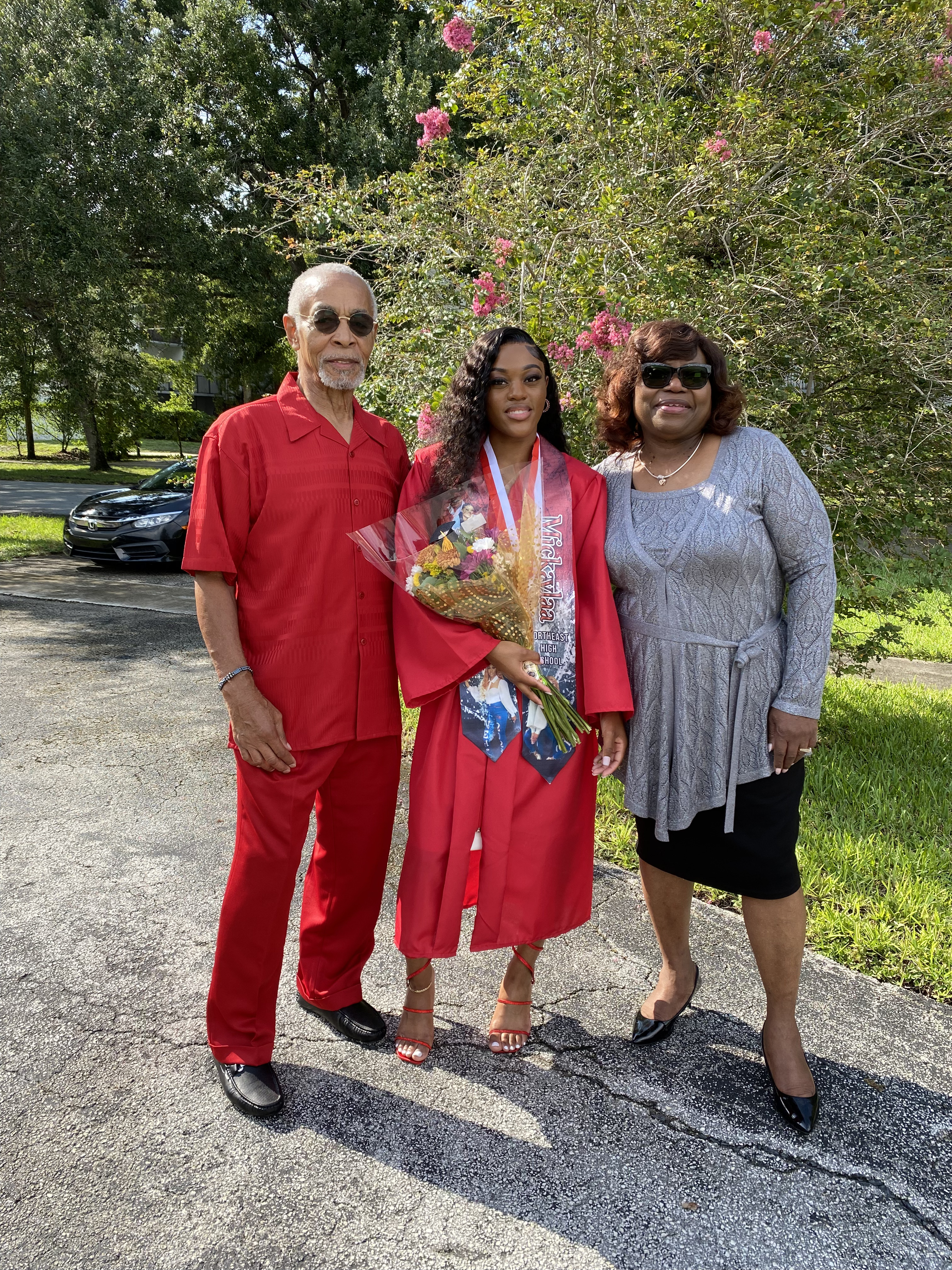 Graduate with family